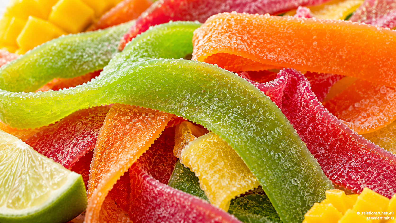 Bunter Sour Belts-Spaß.