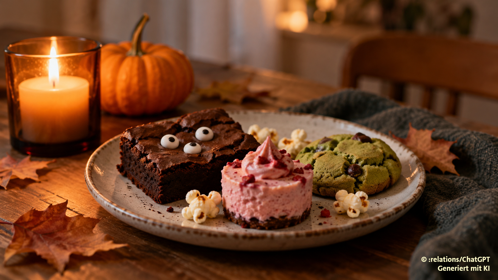 Schaurig-schöne Halloween- und Herbstleckereien im Kerzenschein